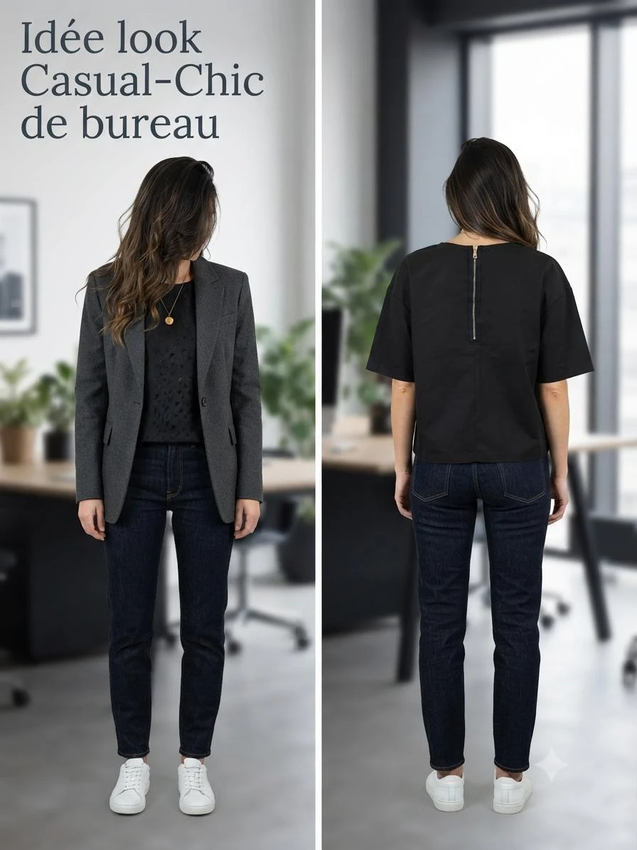 🖤Chique zwarte top met satijnen geometrische patronen, maat 42 - Prachtige rug met rits – photo 6